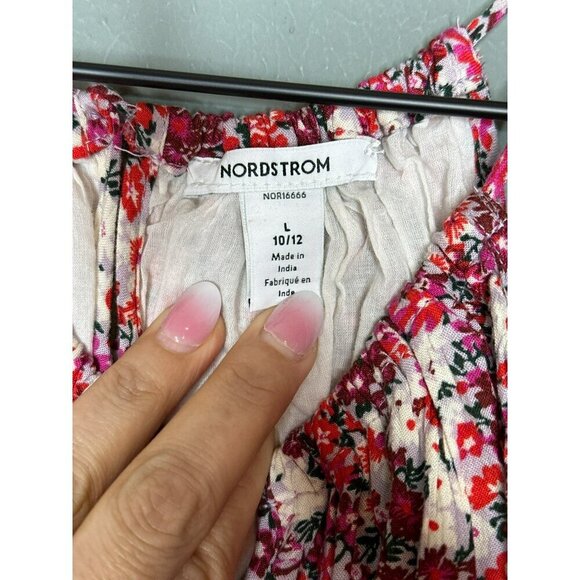 Nordstrom Girls Gauze Floral Tiered Lightweight Sundress Large 10-12 NWOT - Picture 7 of 13